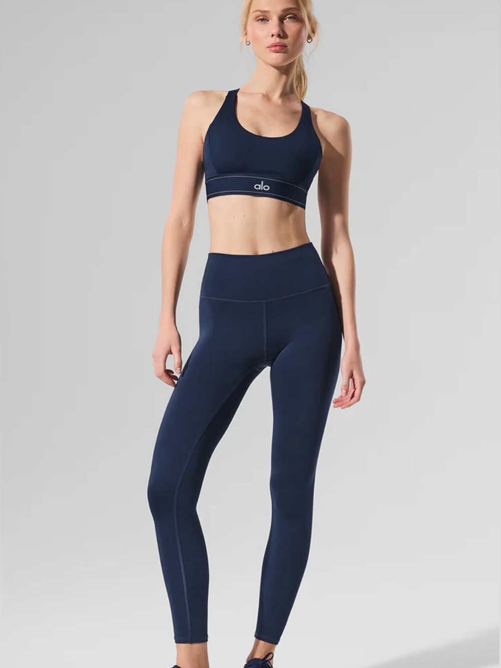 EUC Alo Yoga 7/8 High-Waist Airlift Legging Navy